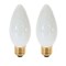 2Pk - Satco 40W 120V F15 White E26 Medium Base Incandescent light bulb